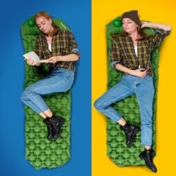 TRVLMORE Slaapmat - Zelfopblazend - 1 Persoons - Ingebouwde Pomp En Kussen - Groen -Campingwinkels 1200x1200 1277