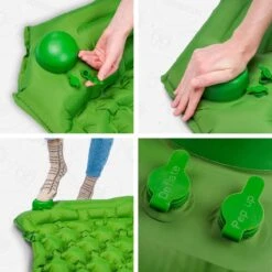 TRVLMORE Slaapmat - Zelfopblazend - 1 Persoons - Ingebouwde Pomp En Kussen - Groen -Campingwinkels 1200x1200 1278