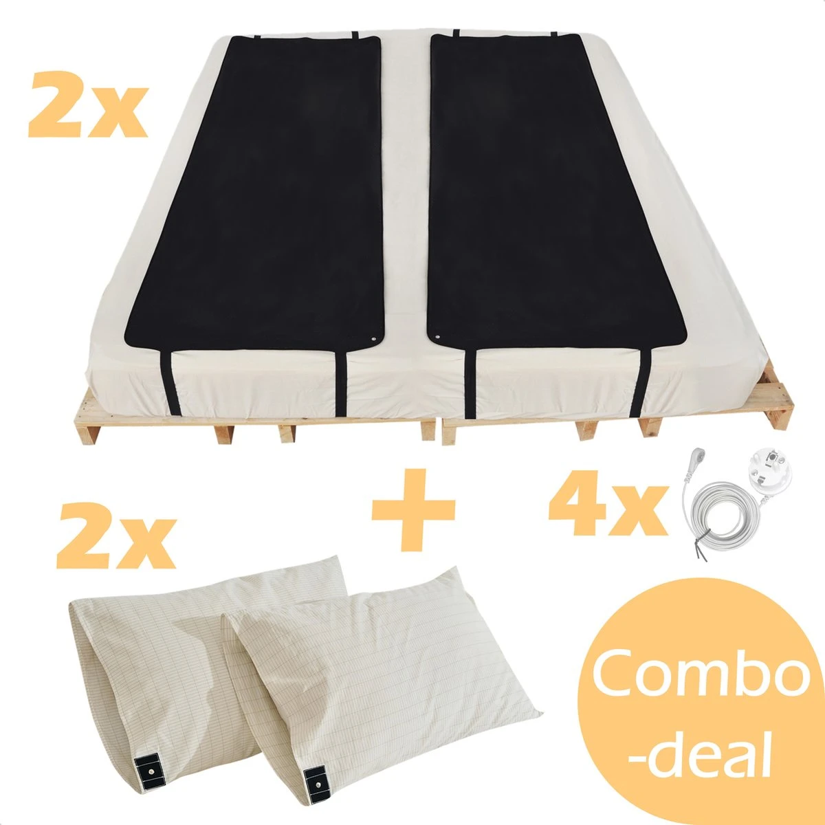 Earthle Volledige Earthing Tweepersoons Aardingsset - 2x Slaapmat + 2x Kussensloop - Aardingsmat - Aarden - Earthing Mat - Aarding - Grounding Mat - Kussensloop - Aardingskussensloop - Combo Deal 1 Earthle Volledige Earthing Tweepersoons Aardingsset - 2x Slaapmat + 2x Kussensloop - Aardingsmat - Aarden - Earthing Mat - Aarding - Grounding Mat - Kussensloop - Aardingskussensloop - Combo Deal