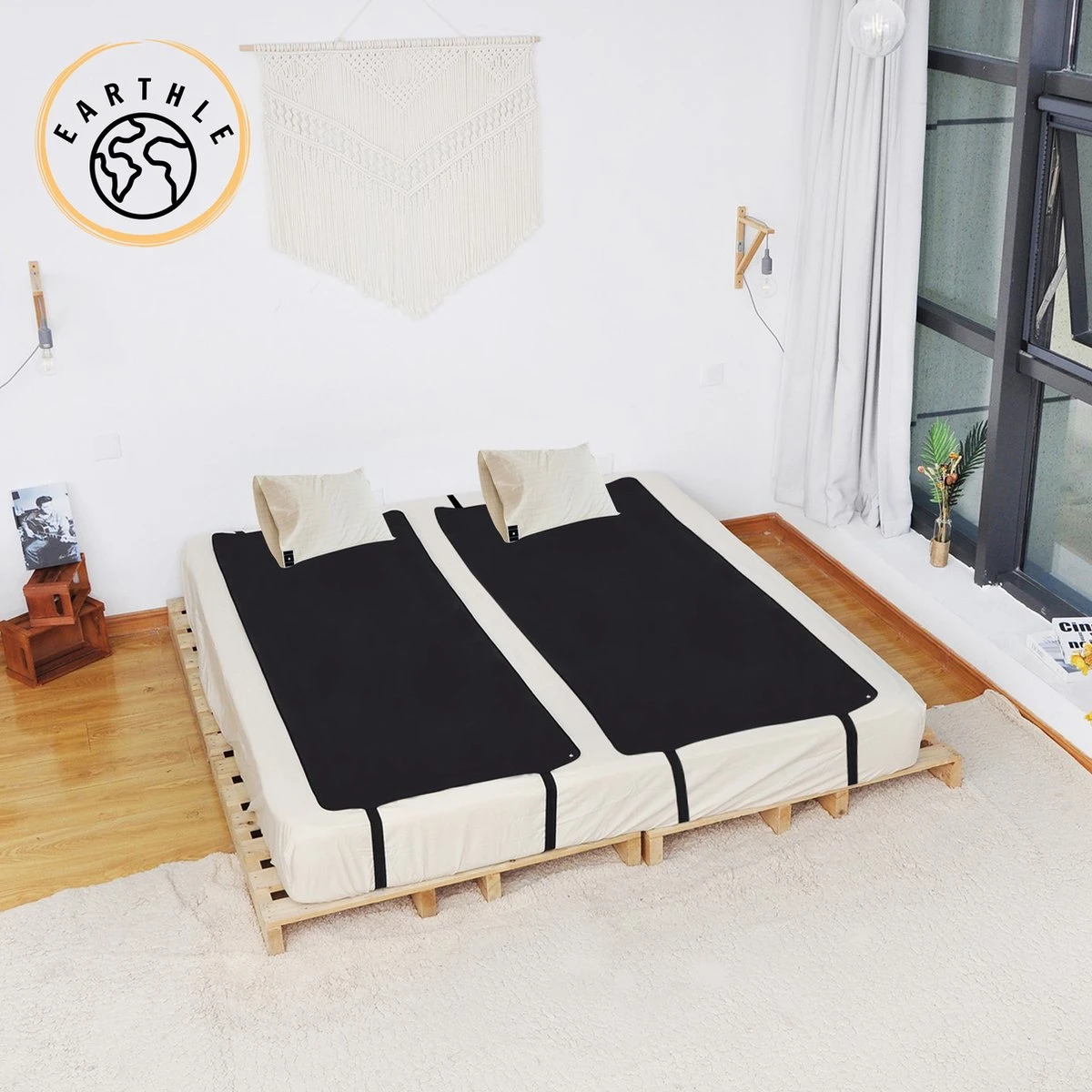 Earthle Volledige Earthing Tweepersoons Aardingsset - 2x Slaapmat + 2x Kussensloop - Aardingsmat - Aarden - Earthing Mat - Aarding - Grounding Mat - Kussensloop - Aardingskussensloop - Combo Deal 3 Earthle Volledige Earthing Tweepersoons Aardingsset - 2x Slaapmat + 2x Kussensloop - Aardingsmat - Aarden - Earthing Mat - Aarding - Grounding Mat - Kussensloop - Aardingskussensloop - Combo Deal - Afbeelding 3