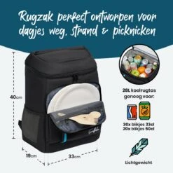 Sunflake Koelrugzak - Lunchtas - Koeltas Backpack Voor Dames & Heren - Zwart 12 Sunflake Koelrugzak - Lunchtas - Koeltas Backpack Voor Dames & Heren - Zwart -Campingwinkels 1200x1200 1353