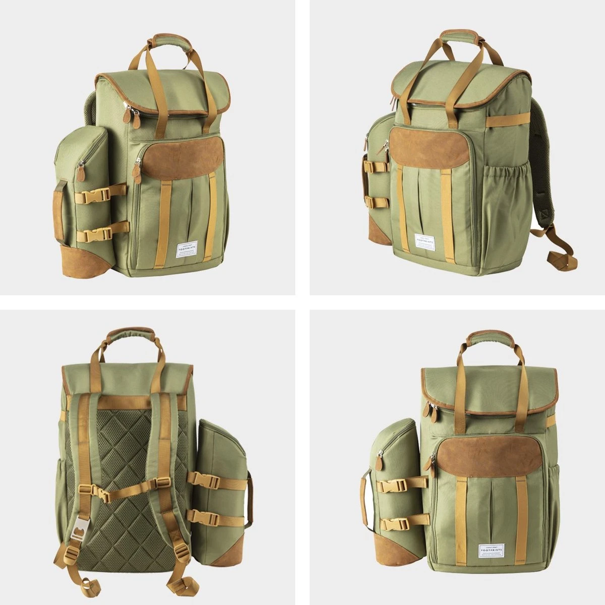 Cabinmax Koeltas - Koelrugzak - Picknick - Picknicktas Met Flessenhouder - Koelrugtas 24L - Olive Green 8 Cabinmax Koeltas - Koelrugzak - Picknick - Picknicktas Met Flessenhouder - Koelrugtas 24L - Olive Green - Image 8