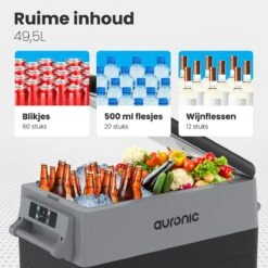 Auronic Elektrische Koelbox - 49.5L - Compressor - 12V En 240V - Grijs 19 Auronic Elektrische Koelbox - 49.5L - Compressor - 12V En 240V - Grijs -Campingwinkels 1200x1200 1505