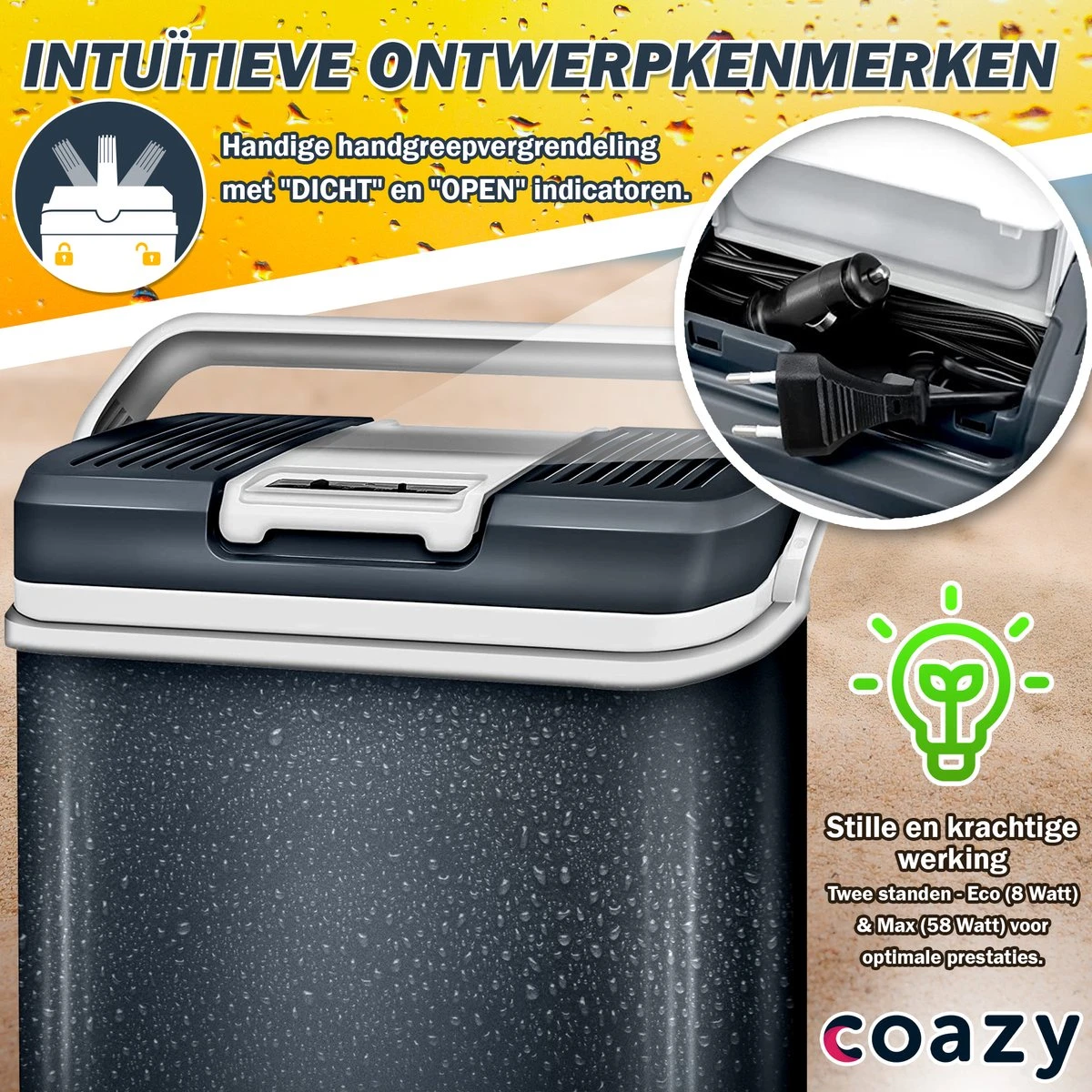 Koelbox 24L Met ECO Modus Voor Auto & Camping - Frigobox Elektrisch 24 Liter Met 12v 230 Volt - Verkoelt En Verwamt - MiniBar - Mini Koelkast 2 Koelbox 24L Met ECO Modus Voor Auto & Camping - Frigobox Elektrisch 24 Liter Met 12v 230 Volt - Verkoelt En Verwamt - MiniBar - Mini Koelkast - Image 2