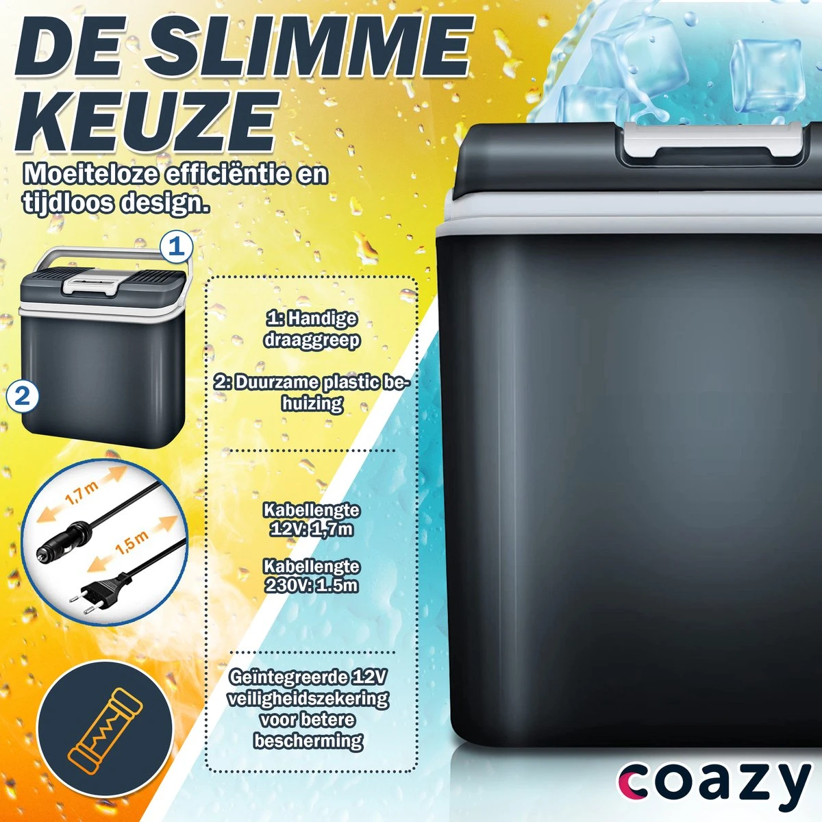 Koelbox 24L Met ECO Modus Voor Auto & Camping - Frigobox Elektrisch 24 Liter Met 12v 230 Volt - Verkoelt En Verwamt - MiniBar - Mini Koelkast 3 Koelbox 24L Met ECO Modus Voor Auto & Camping - Frigobox Elektrisch 24 Liter Met 12v 230 Volt - Verkoelt En Verwamt - MiniBar - Mini Koelkast - Image 3