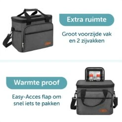 ForDig Koeltas L Zwart (15 Liter) - Gemaakt Van 600D Polyester Met PEVA-Voering - Ruimte Voor 20 Blikjes Of 10 Halve Liter Flessen - Opvouwbaar Koel Tas Met Easy-Acces Flap - Ruimte Voor Bestek - Picknick Cool Bag - Coolerbag - Grote Cooler 12 ForDig Koeltas L Zwart (15 Liter) - Gemaakt Van 600D Polyester Met PEVA-Voering - Ruimte Voor 20 Blikjes Of 10 Halve Liter Flessen - Opvouwbaar Koel Tas Met Easy-Acces Flap - Ruimte Voor Bestek - Picknick Cool Bag - Coolerbag - Grote Cooler -Campingwinkels 1200x1200 1563