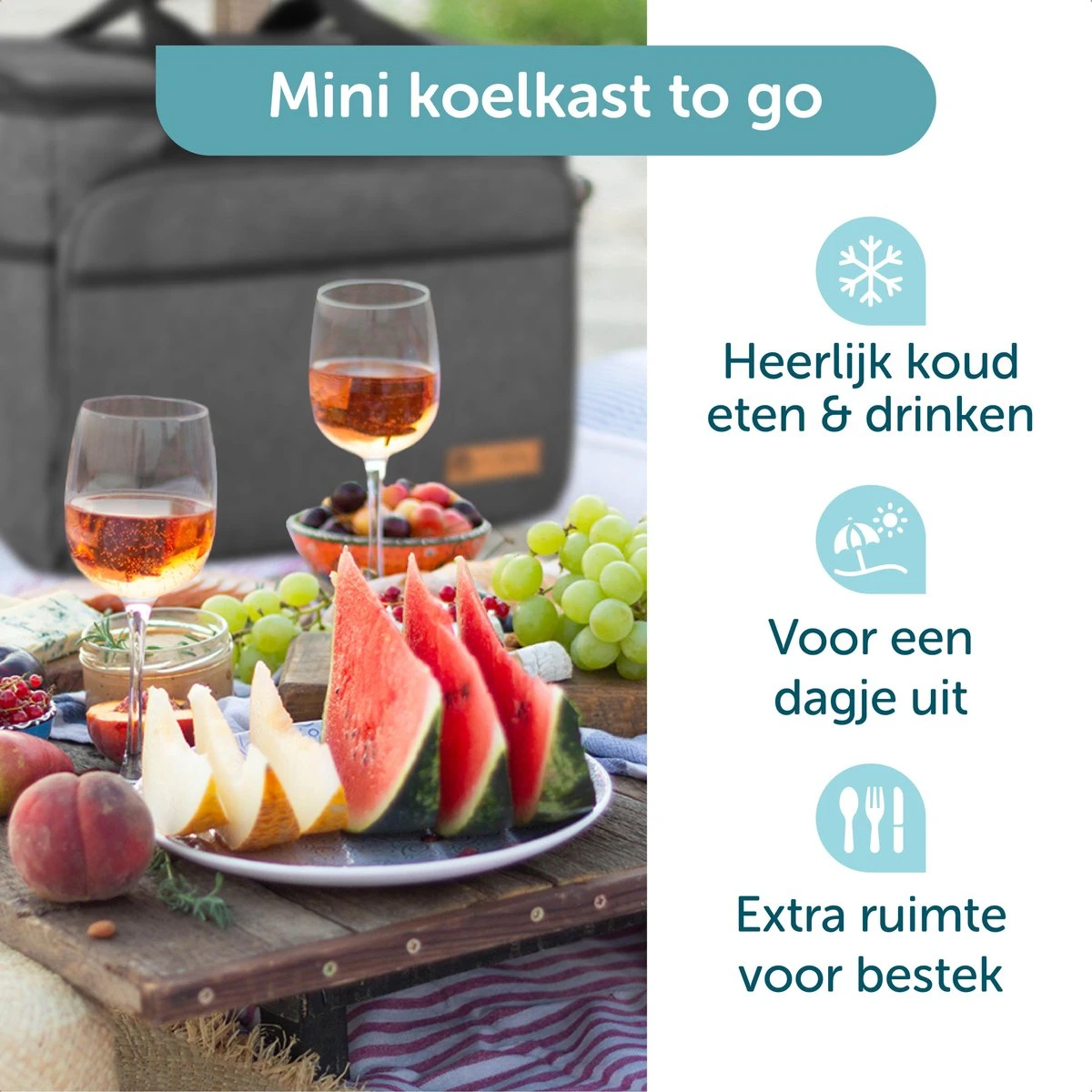ForDig Koeltas XL Zwart (30 Liter) - Gemaakt Van 600D Polyester Met PEVA-Voering - Ruimte Voor 40 Blikjes Of 20 Halve Liter Flessen - Opvouwbaar Koel Tas Met Easy-Acces Flap - Ruimte Voor Bestek - Picknick Cool Bag - Coolerbag - Grote Cooler 2 ForDig Koeltas XL Zwart (30 Liter) - Gemaakt Van 600D Polyester Met PEVA-Voering - Ruimte Voor 40 Blikjes Of 20 Halve Liter Flessen - Opvouwbaar Koel Tas Met Easy-Acces Flap - Ruimte Voor Bestek - Picknick Cool Bag - Coolerbag - Grote Cooler - Image 2