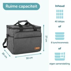 ForDig Koeltas XL Zwart (30 Liter) - Gemaakt Van 600D Polyester Met PEVA-Voering - Ruimte Voor 40 Blikjes Of 20 Halve Liter Flessen - Opvouwbaar Koel Tas Met Easy-Acces Flap - Ruimte Voor Bestek - Picknick Cool Bag - Coolerbag - Grote Cooler 9 ForDig Koeltas XL Zwart (30 Liter) - Gemaakt Van 600D Polyester Met PEVA-Voering - Ruimte Voor 40 Blikjes Of 20 Halve Liter Flessen - Opvouwbaar Koel Tas Met Easy-Acces Flap - Ruimte Voor Bestek - Picknick Cool Bag - Coolerbag - Grote Cooler -Campingwinkels 1200x1200 1582