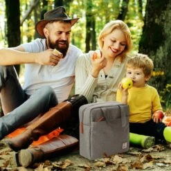 Brisby 4 Laags Geïsoleerde Koeltas - Lunchtas 7 Liter - Lichtgrijs -Campingwinkels 1200x1200 1637