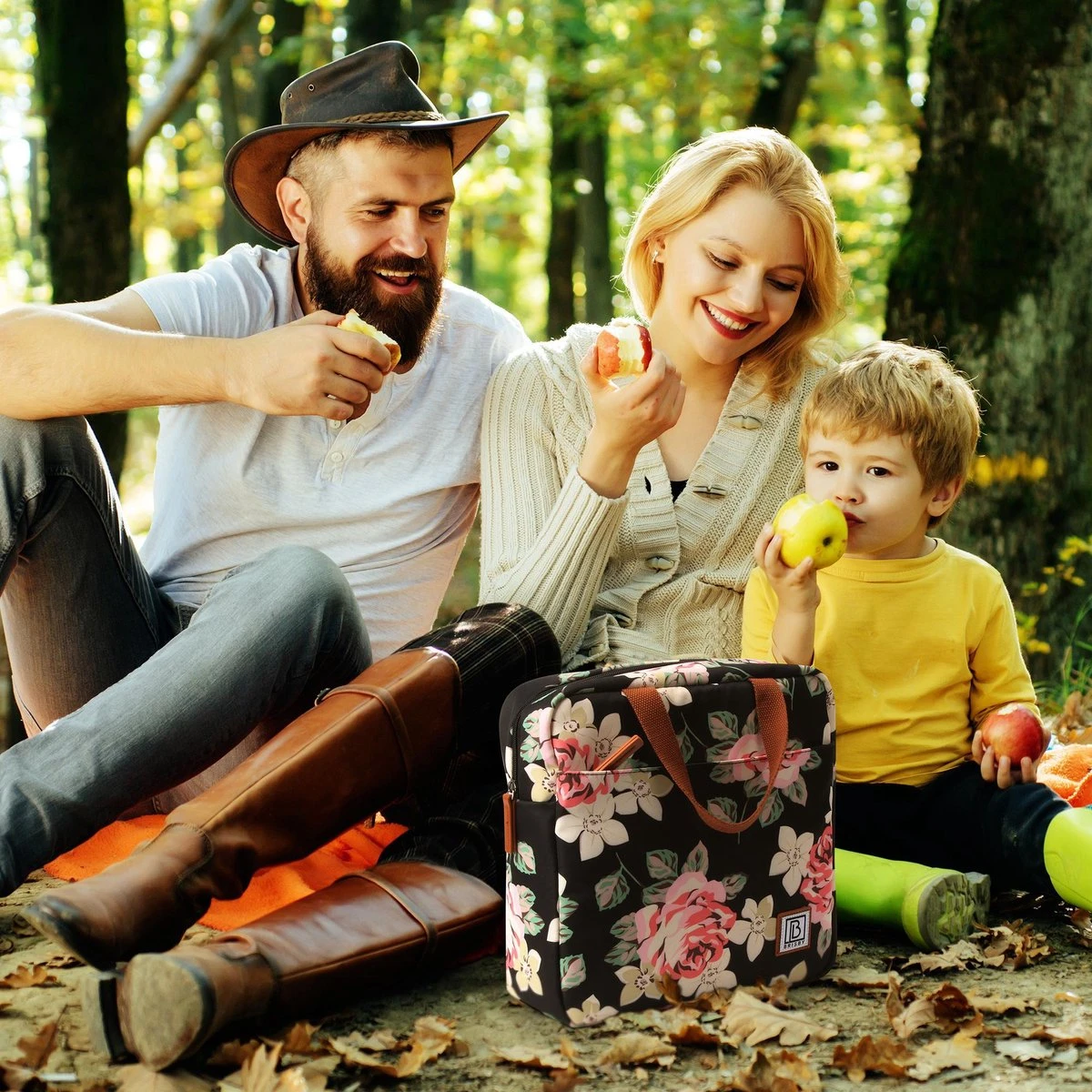 Brisby 4 Laags Geïsoleerde Koeltas - Lunchtas 7 Liter - Bloemetjes 4 Brisby 4 Laags Geïsoleerde Koeltas - Lunchtas 7 Liter - Bloemetjes - Image 4
