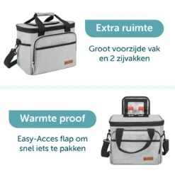 ForDig Koeltas L Grijs (15 Liter) - Gemaakt Van 600D Polyester Met PEVA-Voering - Ruimte Voor 20 Blikjes Of 10 Halve Liter Flessen - Opvouwbaar Koel Tas Met Easy-Acces Flap - Ruimte Voor Bestek - Picknick Cool Bag - Coolerbag - Grote Cooler 12 ForDig Koeltas L Grijs (15 Liter) - Gemaakt Van 600D Polyester Met PEVA-Voering - Ruimte Voor 20 Blikjes Of 10 Halve Liter Flessen - Opvouwbaar Koel Tas Met Easy-Acces Flap - Ruimte Voor Bestek - Picknick Cool Bag - Coolerbag - Grote Cooler -Campingwinkels 1200x1200 1718