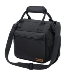 ForDig Lunchtas Zwart - Koeltas Gemaakt Van 600D Polyester Met PEVA-Voering - Ruimte Voor Lunchtrommel / Snacks / Blikjes - Koel Tas Met Mesh Opbergruimtes En Ruimte Voor Bestek - Lunch Tas Cool Bag - Coolerbag - Kleine Cooler