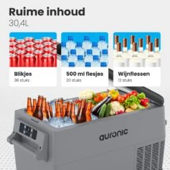 Auronic Elektrische Koelbox - 30.4L - Compressor - 12V En 240V - Grijs 16 Auronic Elektrische Koelbox - 30.4L - Compressor - 12V En 240V - Grijs -Campingwinkels 1200x1200 1850
