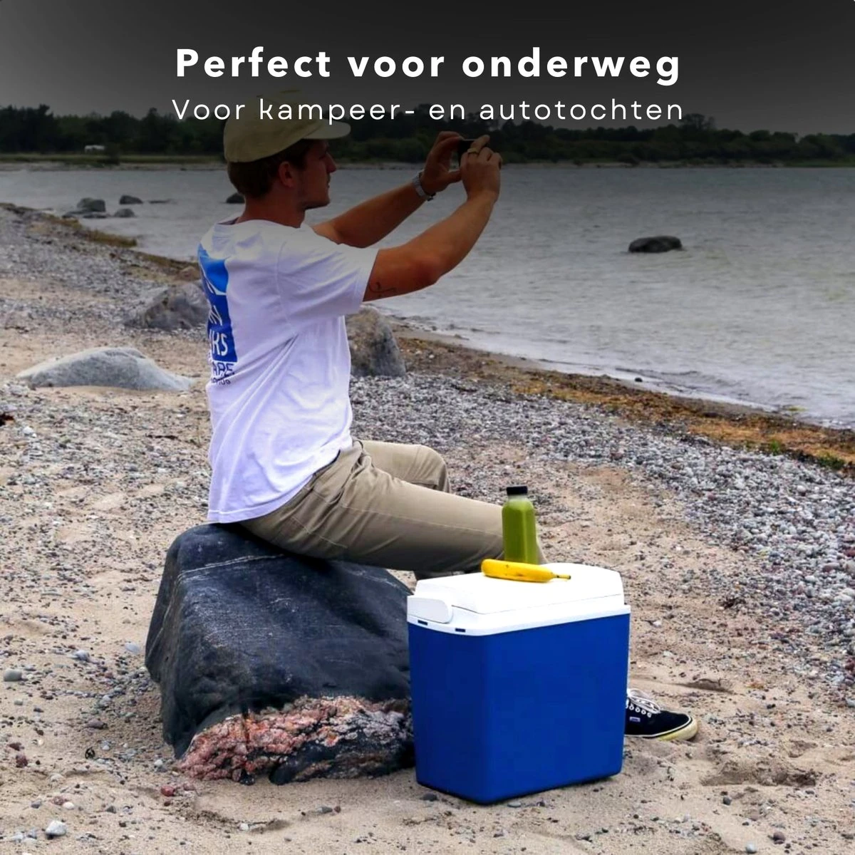 Cheqo® Elektrische Koelbox Voor Auto - 12V - 24L - Blauw - Autostekker - Afneembaar Deksel & Handvat - 2.2kg - 40x24x39cm 2 Cheqo® Elektrische Koelbox Voor Auto - 12V - 24L - Blauw - Autostekker - Afneembaar Deksel & Handvat - 2.2kg - 40x24x39cm - Image 2