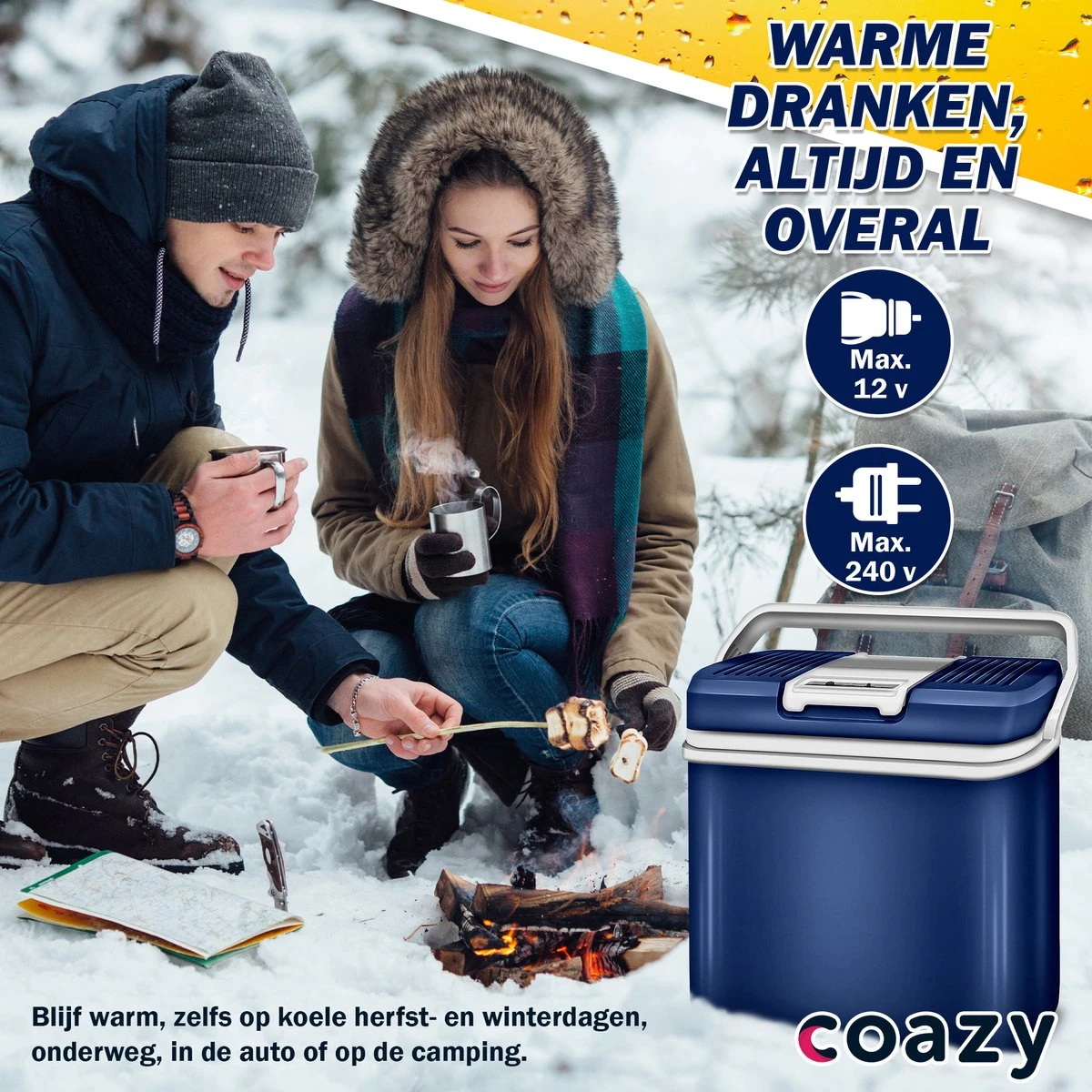 Coazy Koelbox 24L Elektrisch 12v 230 Volt - Met ECO Modus Voor Auto & Camping - Elektrische Frigobox Klein - Verkoelt En Verwarmt - Eco Modus - MiniBar - Electrische Mini Koelkast 6 Coazy Koelbox 24L Elektrisch 12v 230 Volt - Met ECO Modus Voor Auto & Camping - Elektrische Frigobox Klein - Verkoelt En Verwarmt - Eco Modus - MiniBar - Electrische Mini Koelkast - Image 6