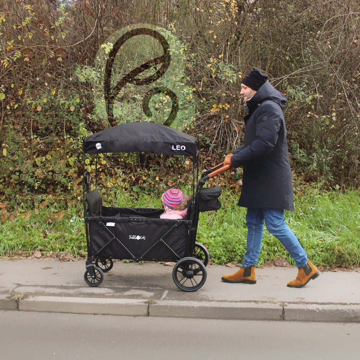 FableKids LEO X4Plus Opvouwbare Wagen Met Dak Fossil Grey 4 FableKids LEO X4Plus Opvouwbare Wagen Met Dak Fossil Grey - Image 4