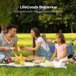 LifeGoods Bolderkar - Opvouwbaar - Tot 80KG - 94L - Wasbaar Polyester - 98x45cm - Blauw/Grijs -Campingwinkels 1200x1200 1977