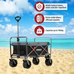 AREBOS Handkar | Transportwagen | Apparatuurwagen | Opvouwbaar | Zwart / Grijs -Campingwinkels 1200x1200 2053