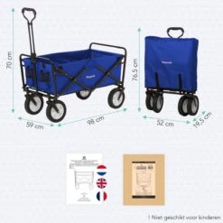 LifeGoods Bolderkar - Opvouwbaar - Draaibare Wielen - 2 Standen - 70KG Draagkracht - Blauw 17 LifeGoods Bolderkar - Opvouwbaar - Draaibare Wielen - 2 Standen - 70KG Draagkracht - Blauw -Campingwinkels 1200x1200 2081