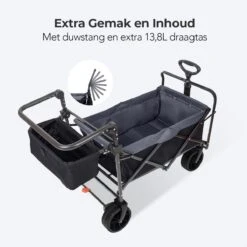 LifeGoods Bolderkar - Opvouwbaar - Tot 120KG - 103L - Extra Draagtas En Duwstang - Wasbaar Polyester - 98x45cm - Zwart/Grijs 21 LifeGoods Bolderkar - Opvouwbaar - Tot 120KG - 103L - Extra Draagtas En Duwstang - Wasbaar Polyester - 98x45cm - Zwart/Grijs -Campingwinkels 1200x1200 2109