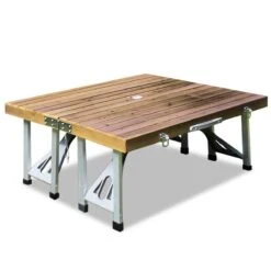 Merkloos Deuba Picknicktafel Campingtafel - Opvouwbaar Voor 4 Personen - Hout En Aluminium -Campingwinkels 1200x1200 321