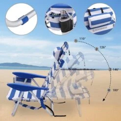 Naqsh Store Strandstoel Met Hoofdkussen, Aluminium, Draagbare Vouwstoel, Campingstoel, Opvouwbaar En Verstelbaar, Zoals Een Rugzak Draagbaar, Buitenstoel, Blauw En Wit Gestreept GCB62BU 15 Naqsh Store Strandstoel Met Hoofdkussen, Aluminium, Draagbare Vouwstoel, Campingstoel, Opvouwbaar En Verstelbaar, Zoals Een Rugzak Draagbaar, Buitenstoel, Blauw En Wit Gestreept GCB62BU -Campingwinkels 1200x1200 36