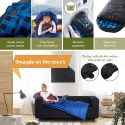 Skandika Dundee Flannel-L Slaapzak – Mummmieslaapzakken – Slaapzakken Volwassen - Maat M – Unisex - Katoen, Luxe Kwaliteit, Dubbele Slaapzak, 3 Seizoenen, Tot -20°C - 220 X 80 Cm - Outdoor Kampeerslaapzak – Ritssluiting Links - Zwart/blauw 8 Skandika Dundee Flannel-L Slaapzak – Mummmieslaapzakken – Slaapzakken Volwassen - Maat M – Unisex - Katoen, Luxe Kwaliteit, Dubbele Slaapzak, 3 Seizoenen, Tot -20°C - 220 X 80 Cm - Outdoor Kampeerslaapzak – Ritssluiting Links - Zwart/blauw -Campingwinkels 1200x1200 398