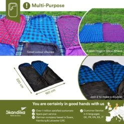 Skandika Dundee Flannel-L Slaapzak – Mummmieslaapzakken – Slaapzakken Volwassen - Maat M – Unisex - Katoen, Luxe Kwaliteit, Dubbele Slaapzak, 3 Seizoenen, Tot -20°C - 220 X 80 Cm - Outdoor Kampeerslaapzak – Ritssluiting Links - Zwart/blauw 11 Skandika Dundee Flannel-L Slaapzak – Mummmieslaapzakken – Slaapzakken Volwassen - Maat M – Unisex - Katoen, Luxe Kwaliteit, Dubbele Slaapzak, 3 Seizoenen, Tot -20°C - 220 X 80 Cm - Outdoor Kampeerslaapzak – Ritssluiting Links - Zwart/blauw -Campingwinkels 1200x1200 400