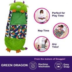 Draak Slaapzak -160 Cms | Kinderslaapzak | Slaapzak Junior | Nappers | Children Sleeping Bag | Kinderen Slaapzak | Super Soft 2 In 1 Fun Pillow &Sleepy For Boys | Draak Slaapzak | Zachte Slaapzak | Knuffel Slaapzak | 2 In 1 Slaapzak | Kinderen -Campingwinkels 1200x1200 406