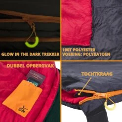 Dutch Mountains Slaapzak Tholen - 200 X 80cm - Aanritsbaar - Slechts 1140 Gram – Polyester - Tochtstrip En Compressiehoes -Campingwinkels 1200x1200 483