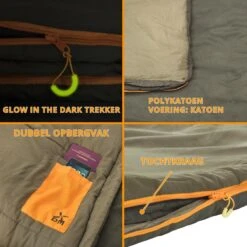 Dutch Mountains Slaapzak Vlieland XL - Grote Katoenen 210 X 80cm Lichtgewicht - Incl. Tasje En Tochtstrip -Comfortzone: 5-8 Graden- -Campingwinkels 1200x1200 530