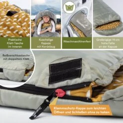 Skandika Dundee Flannel-R Slaapzak – Slaapzakken – Slaapzakken Volwassen - Maat M – Unisex - Katoen, Luxe Kwaliteit, Dubbele Slaapzak, 3 Seizoenen, Tot -20°C - 220 X 80 Cm - Outdoor Kampeerslaapzak – Ritssluiting Rechts - Grijs/geel 9 Skandika Dundee Flannel-R Slaapzak – Slaapzakken – Slaapzakken Volwassen - Maat M – Unisex - Katoen, Luxe Kwaliteit, Dubbele Slaapzak, 3 Seizoenen, Tot -20°C - 220 X 80 Cm - Outdoor Kampeerslaapzak – Ritssluiting Rechts - Grijs/geel -Campingwinkels 1200x1200 538