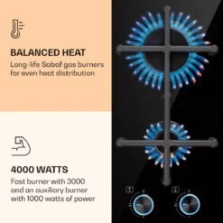 Illuminosa Domino Gaskookplaat 2-pits Sabaf Branders Glaskeramiek -Campingwinkels 1200x1200 550
