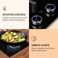 Illuminosa Domino Gaskookplaat 2-pits Sabaf Branders Glaskeramiek -Campingwinkels 1200x1200 552