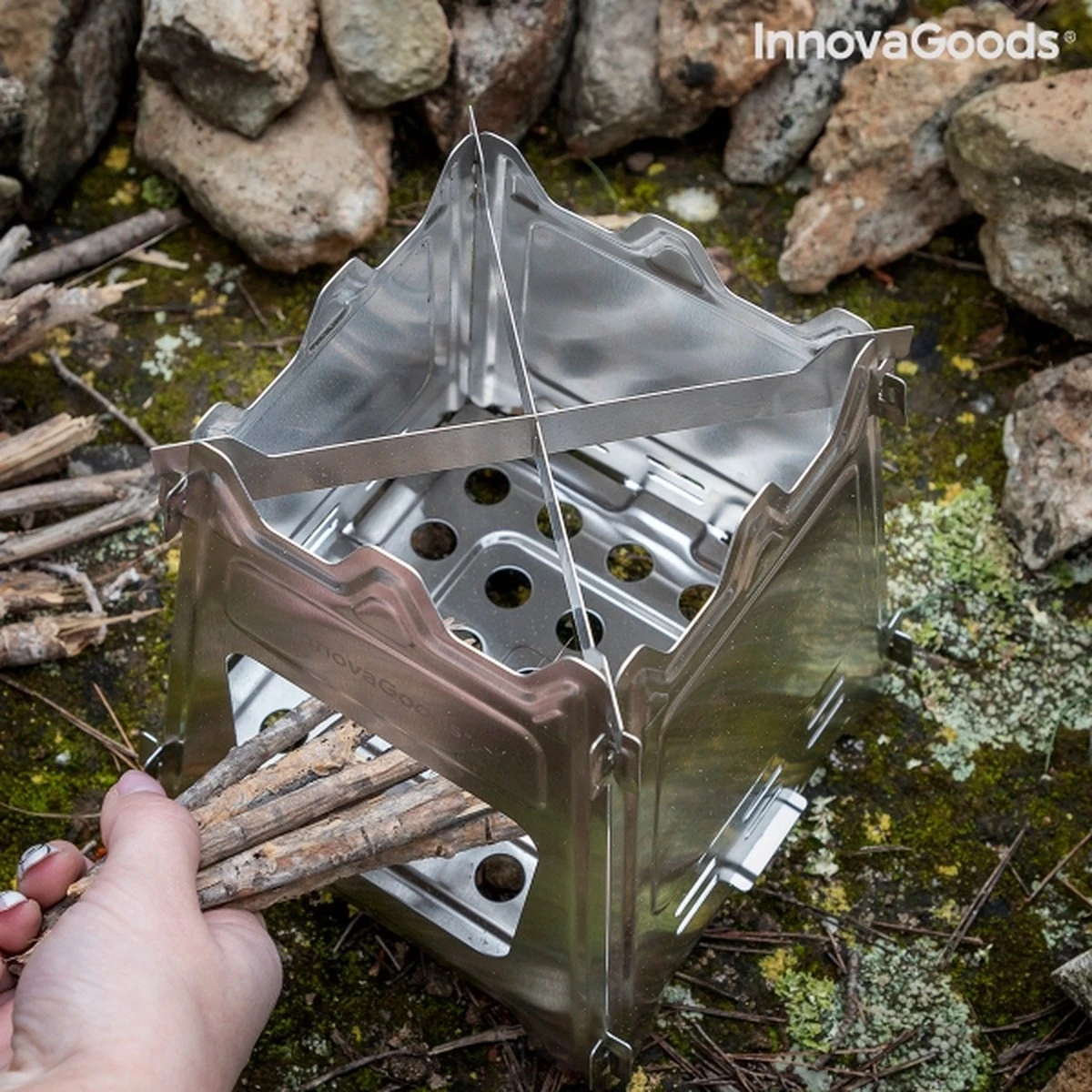 Innovagoods INKLAPBARE STALEN CAMPINGOVEN FLAMET - Camping Oven - Mini Oven - Camping Oventje - Oventje Camping - Mini Oven Vrijstaand - Mini Oventje 5 Innovagoods INKLAPBARE STALEN CAMPINGOVEN FLAMET - Camping Oven - Mini Oven - Camping Oventje - Oventje Camping - Mini Oven Vrijstaand - Mini Oventje - Afbeelding 5