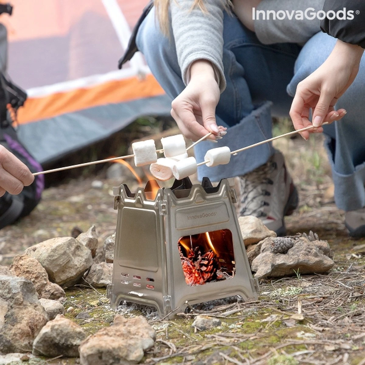 Innovagoods INKLAPBARE STALEN CAMPINGOVEN FLAMET - Camping Oven - Mini Oven - Camping Oventje - Oventje Camping - Mini Oven Vrijstaand - Mini Oventje 8 Innovagoods INKLAPBARE STALEN CAMPINGOVEN FLAMET - Camping Oven - Mini Oven - Camping Oventje - Oventje Camping - Mini Oven Vrijstaand - Mini Oventje - Afbeelding 8