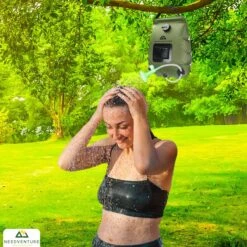 Needventure Solar Douche - Camping Douchezak - Buiten Douche - Tuindouche - Inclusief Thermometer - Waterzak Met Douchekop - 20L - Groen -Campingwinkels 1200x1200 695