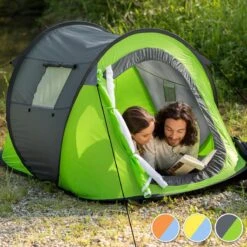 Pop Up Tent Waterkolom 1500 Mm/Cm² - Blauw - 2 Persoons -Campingwinkels 1200x1200 746