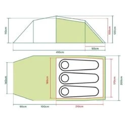 Coleman Tasman 3 Tunneltent - 3-Persoons - Groen -Campingwinkels 1200x1200 774