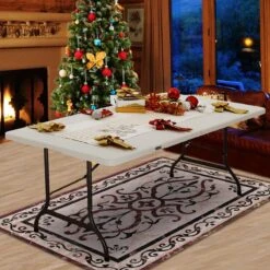 Casaria Tuintafel Opvouwbaar – Met Draaggreep 220x70 Cm – Wit -Campingwinkels 1200x1200 78