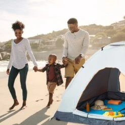 Relaxdays Strandtent Pop-up - Omkleedtent - 145x180 Cm - 2-3 Personen - Beachtent -compact - Oranje -Campingwinkels 1200x1200 930