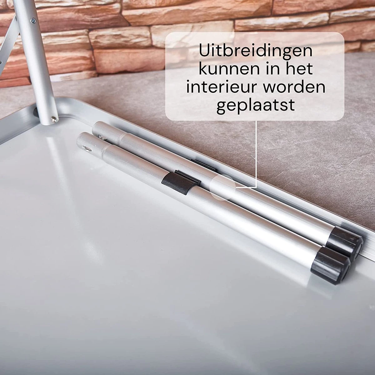 Liivo Aluminium Inklapbare Tafel - Campeertafel 75x55x60cm 3 Liivo Aluminium Inklapbare Tafel - Campeertafel 75x55x60cm - Image 3