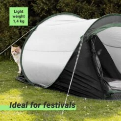 JEMIDI Tweepersoons Pop-up Tent - Opgooitent, Werptent Voor 2 Personen - Ideaal Als Festivaltent Of Kampeertent - Verschillende Kleuren -Campingwinkels 1200x1200 943