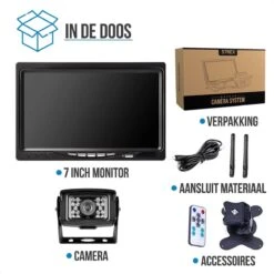 Strex Achteruitrijcamera Set Draadloos - 7" Scherm - 18LED Nachtzicht 15m - IP67 Waterdicht - Achteruitrij Camera - Geschikt Voor Auto/ Camper / Caravan / Vrachtwagen / Landbouw / Boot / Tractor -Campingwinkels 1200x1200 953