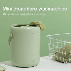 Tauraro Mini Wasmachine Groen - Mini Wasmachine - Kleine Wasmachine - Wasmachine Klein - Handwasmachine - Draagbare Wasmachine - Kampeer Wasmachine - Mini Wasmachine Camping - 17.5 X 17.5 X 23.5 Cm -Campingwinkels 1200x1200 964
