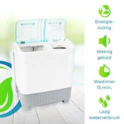 XatiX - Mini Wasmachine Met Dubbele Trommel 5,6 Kg - Toerental 1400 -Campingwinkels 1200x1200 975