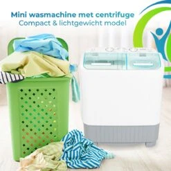 XatiX - Mini Wasmachine Met Dubbele Trommel 5,6 Kg - Toerental 1400 -Campingwinkels 1200x1200 978