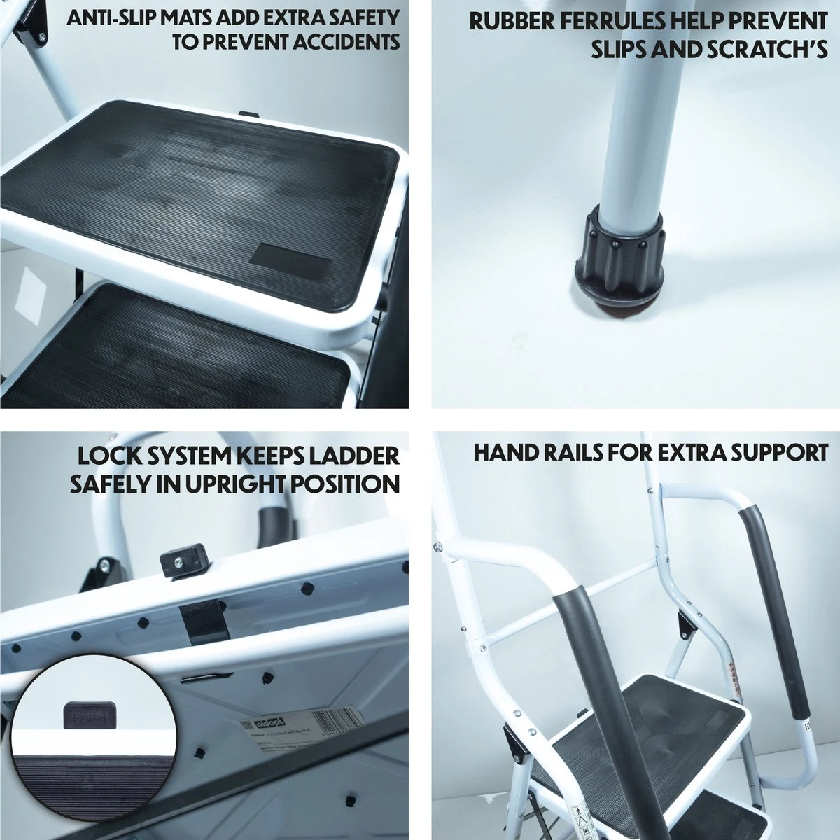 Aidapt Opstapkruk Met Leuning - 2 Treden 2 Aidapt Opstapkruk Met Leuning - 2 Treden - Image 2
