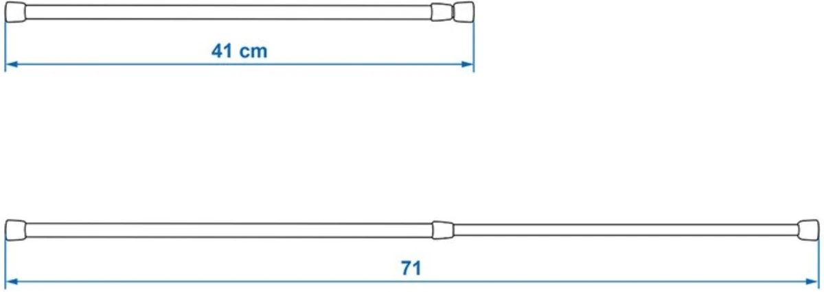 PROPLUS Pro Plus Vastzetstang - Uitschuifbaar - 41 T/m 71 Cm - Wit 3 PROPLUS Pro Plus Vastzetstang - Uitschuifbaar - 41 T/m 71 Cm - Wit - Afbeelding 3