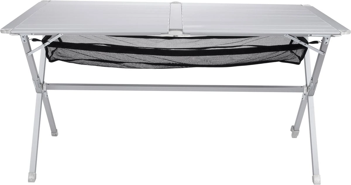 Campart Campingtafel XL TA-0806 - Opvouwbaar, Lichtgewicht En Met Verstelbare Poten - Kampeertafel Inklapbaar Inclusief Opbergtas - 140 X 80 X 70 Cm - Wit 2 Campart Campingtafel XL TA-0806 - Opvouwbaar, Lichtgewicht En Met Verstelbare Poten - Kampeertafel Inklapbaar Inclusief Opbergtas - 140 X 80 X 70 Cm - Wit - Afbeelding 2